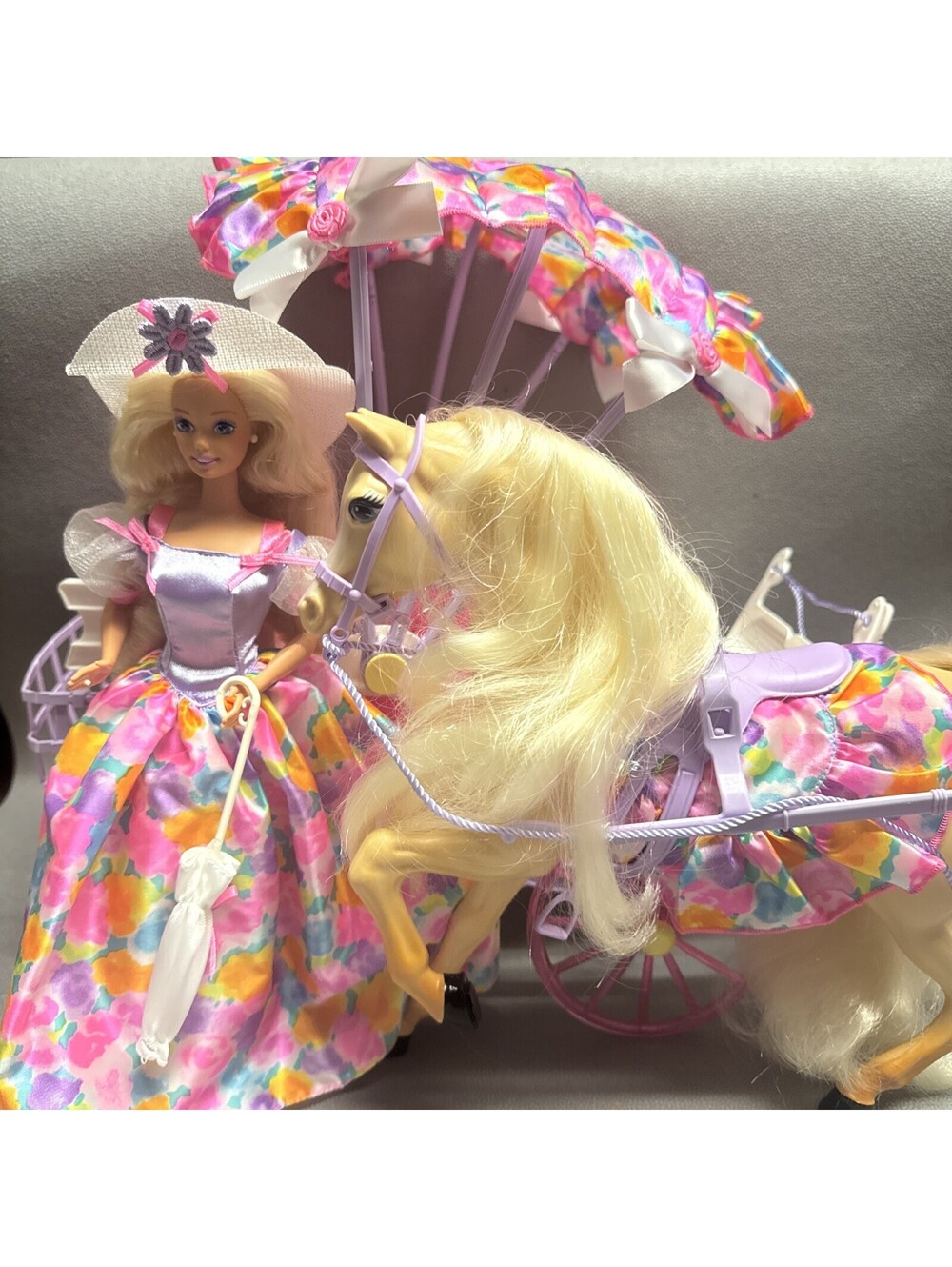 Sweet Magnolia Barbie W/ Horse & Carriage 100% Complete Assembled Out Of Box